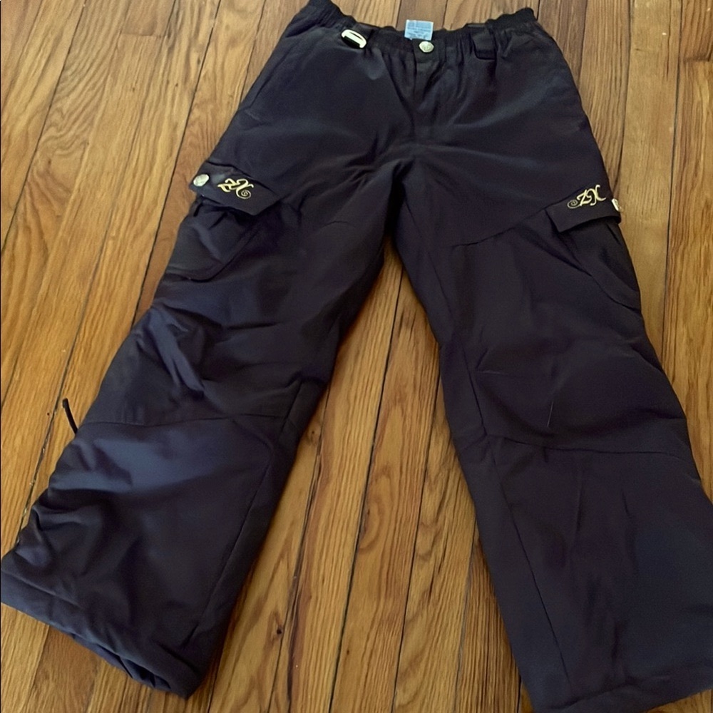 Kids Black Cargo Pants